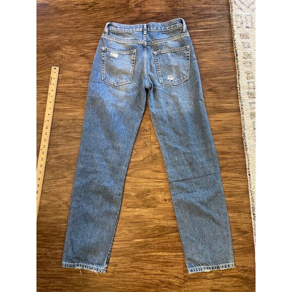 NWT! Free People x Revolve 24 We The Free CRVY Straight Wide Leg Jean Distressed - Picture 3 of 7